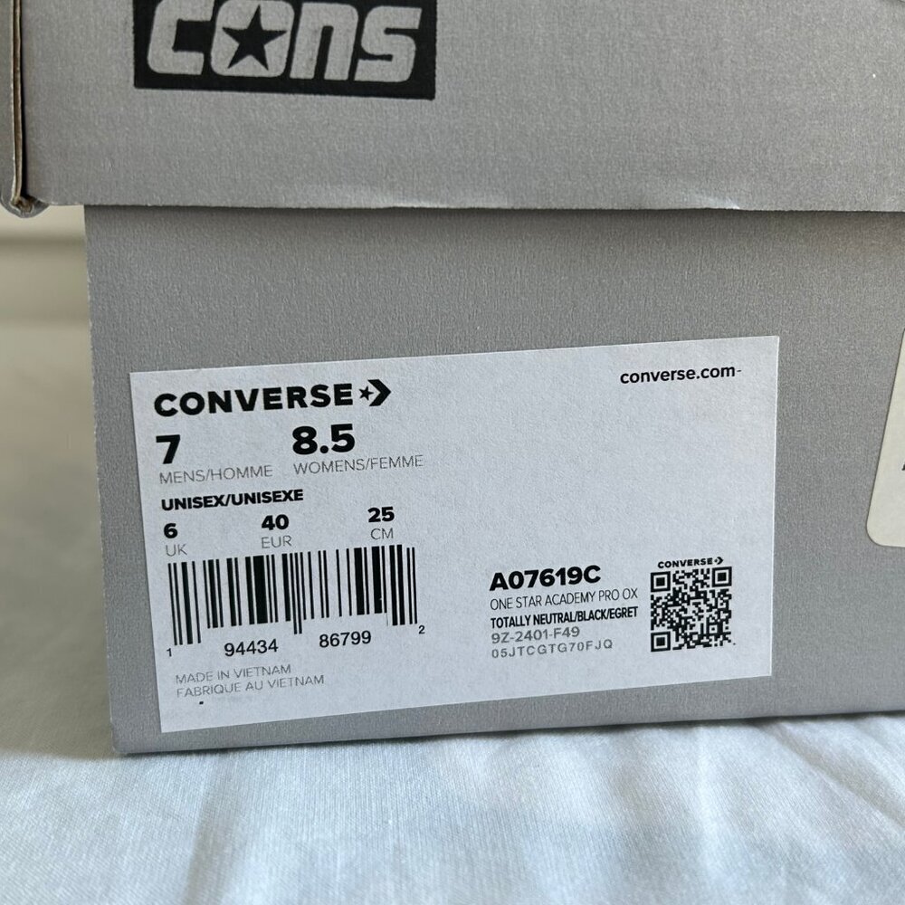 NWT Converse Mens One Star Academy Pro Suede Gray Low Sneakers Lace Up Size 7 - Picture 10 of 16